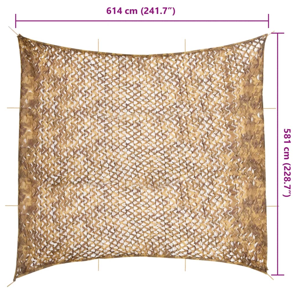 Rete Mimetica con Custodia di Conservazione 614x581 cm Sabbia