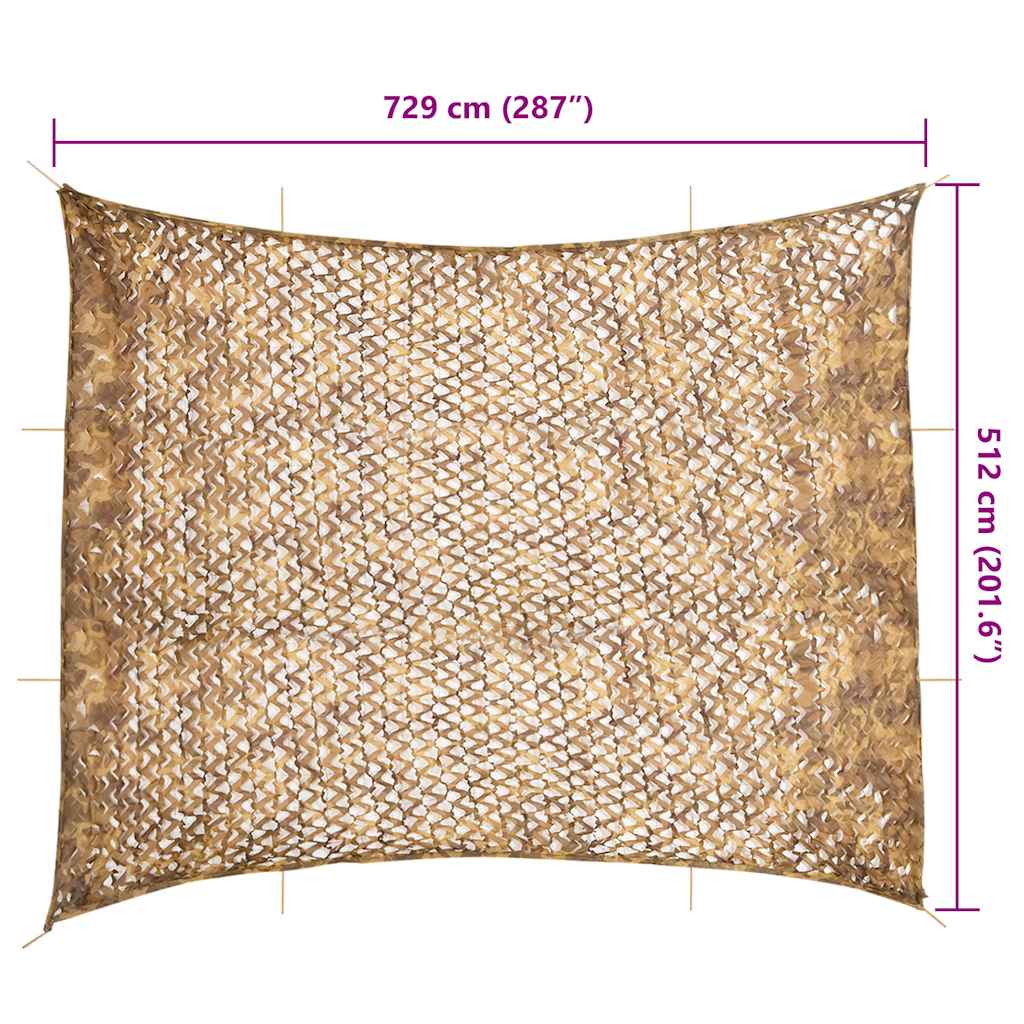 Rete Mimetica con Custodia di Conservazione 729x602 cm Sabbia