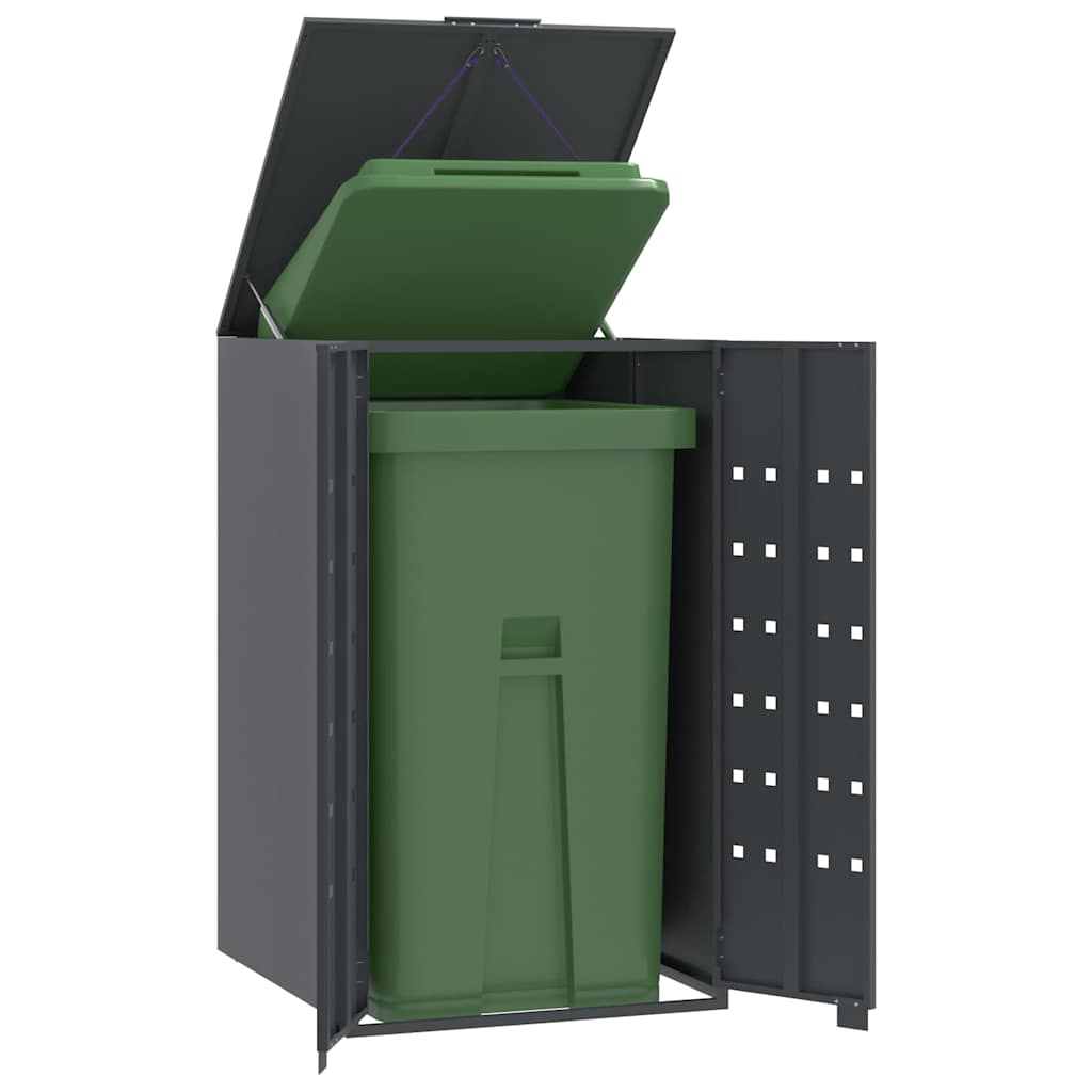 Contenitore per Bidoni della Spazzatura Singolo Antracite 69x79x117 cm Acciaio