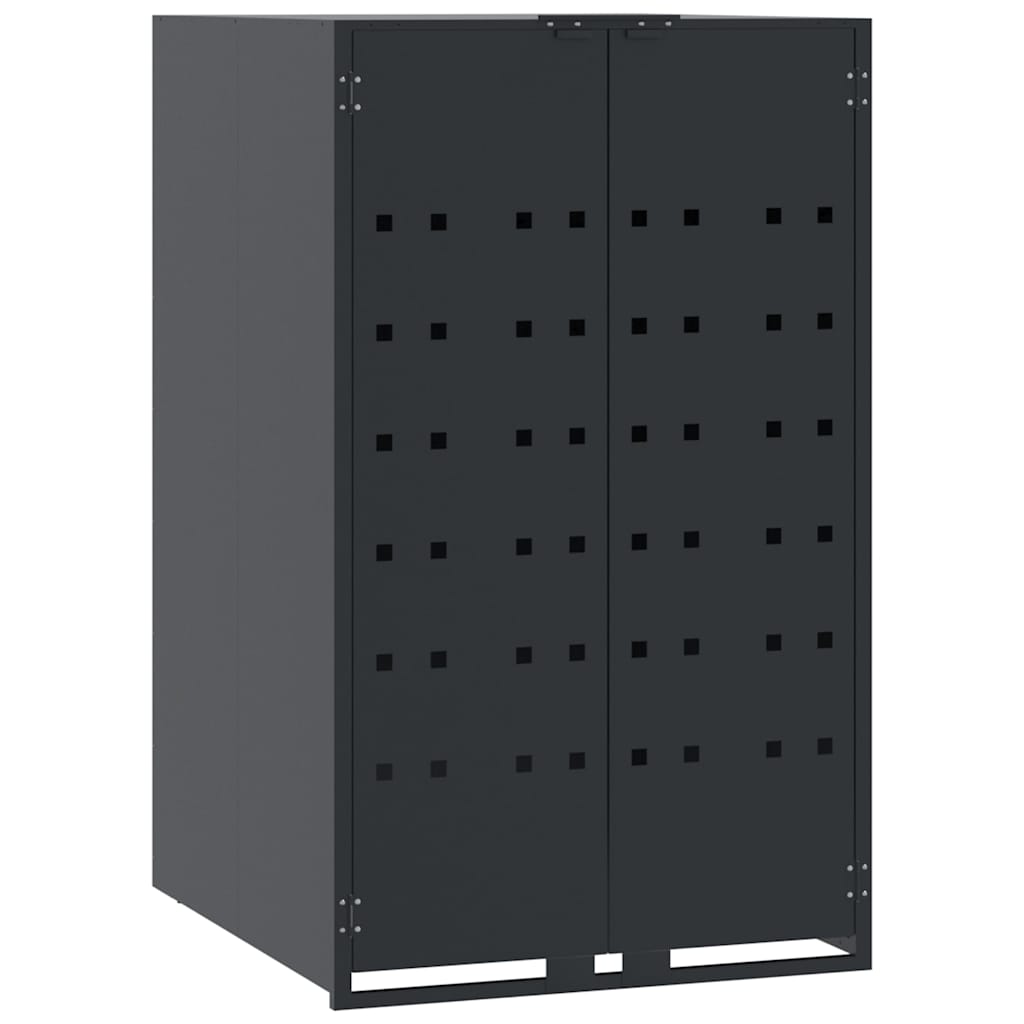 Contenitore per Bidoni della Spazzatura Singolo Antracite 69x79x117 cm Acciaio