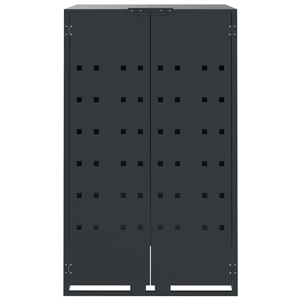 Contenitore per Bidoni della Spazzatura Singolo Antracite 69x79x117 cm Acciaio
