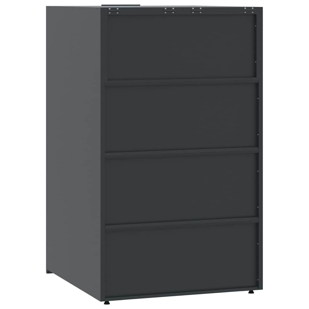 Contenitore per Bidoni della Spazzatura Singolo Antracite 69x79x117 cm Acciaio