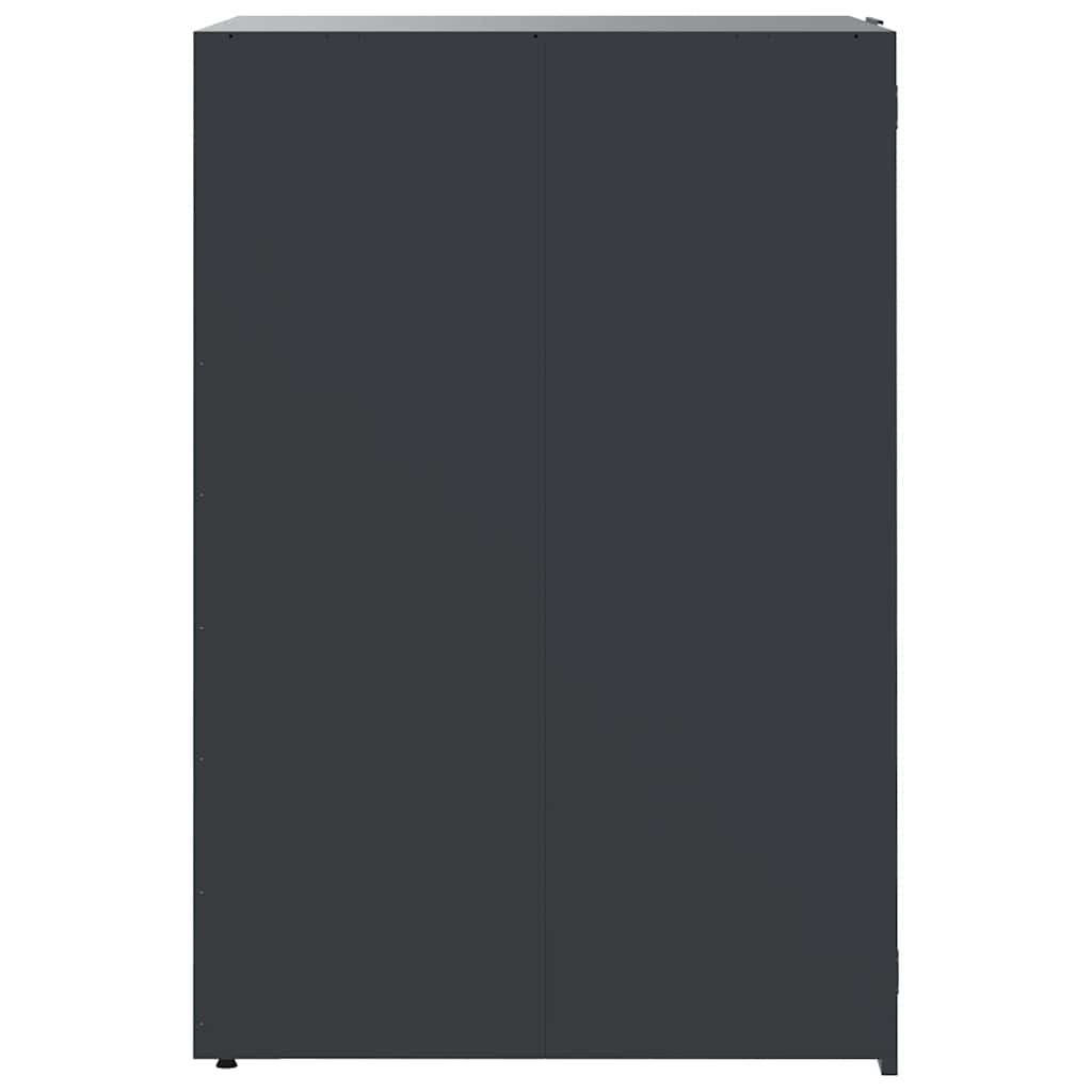 Contenitore per Bidoni della Spazzatura Singolo Antracite 69x79x117 cm Acciaio