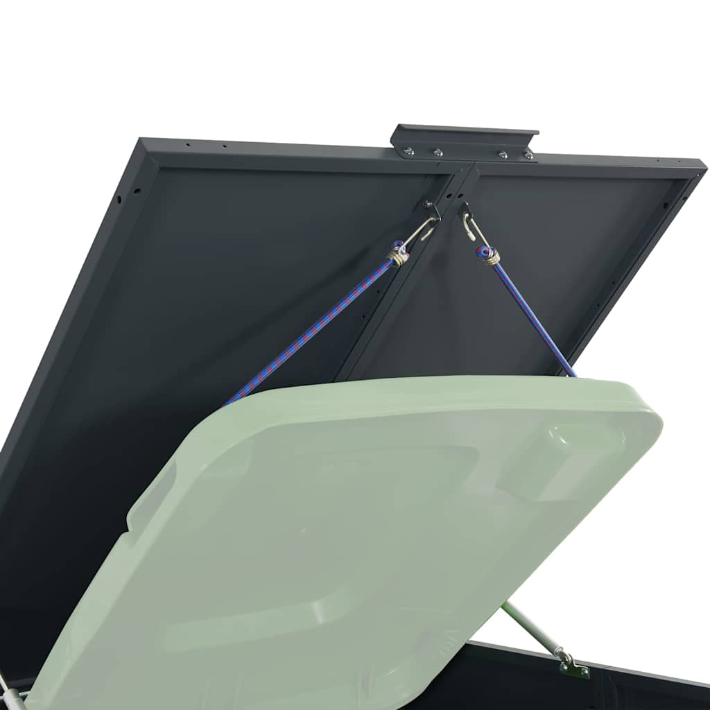 Contenitore per Bidoni della Spazzatura Singolo Antracite 69x79x117 cm Acciaio