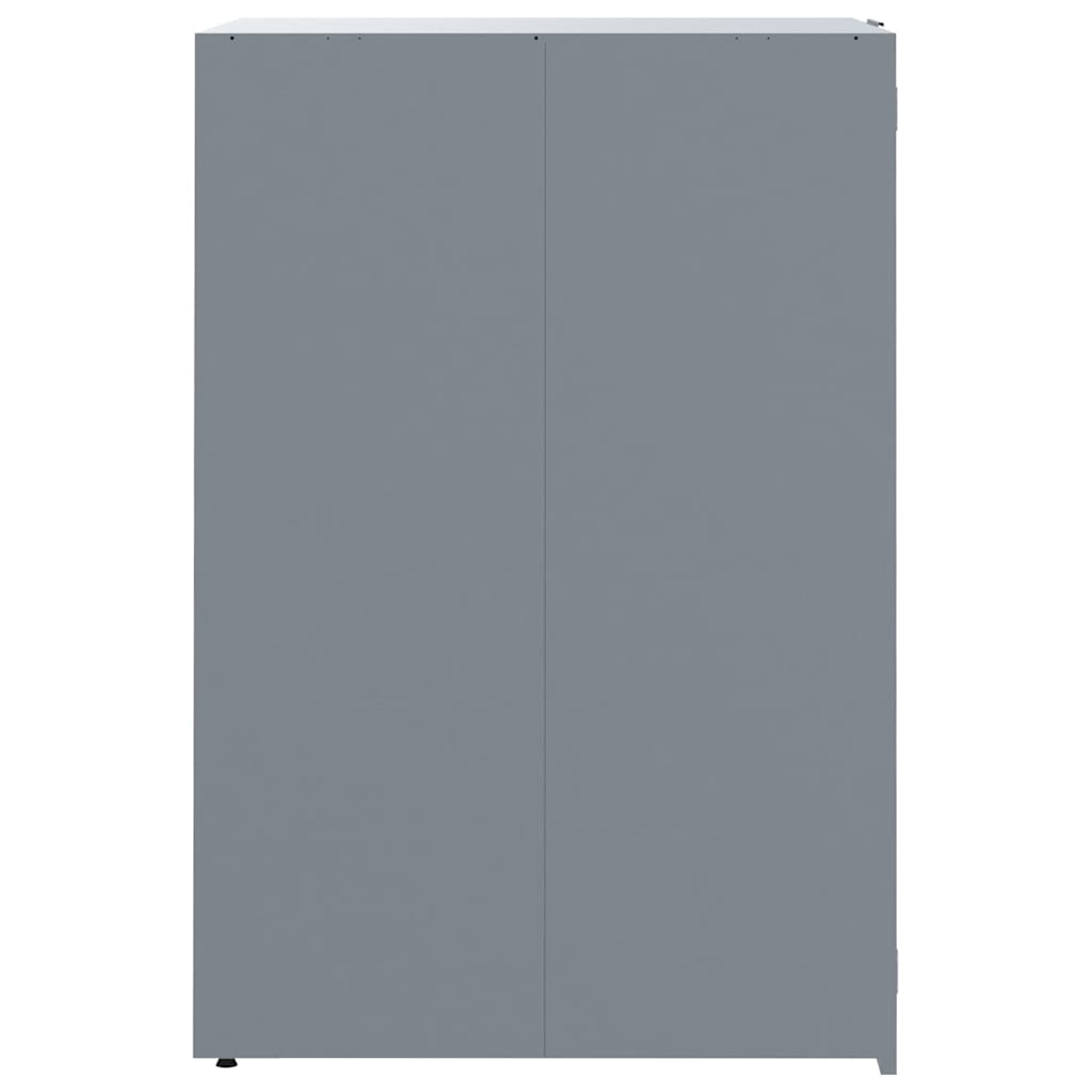 Copribidone con Ruote Bidone Singolo Grigio 69x79x117cm Acciaio