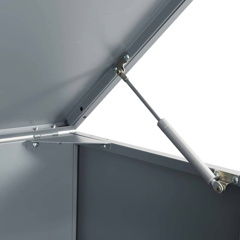 Copribidone con Ruote Bidone Singolo Grigio 69x79x117cm Acciaio