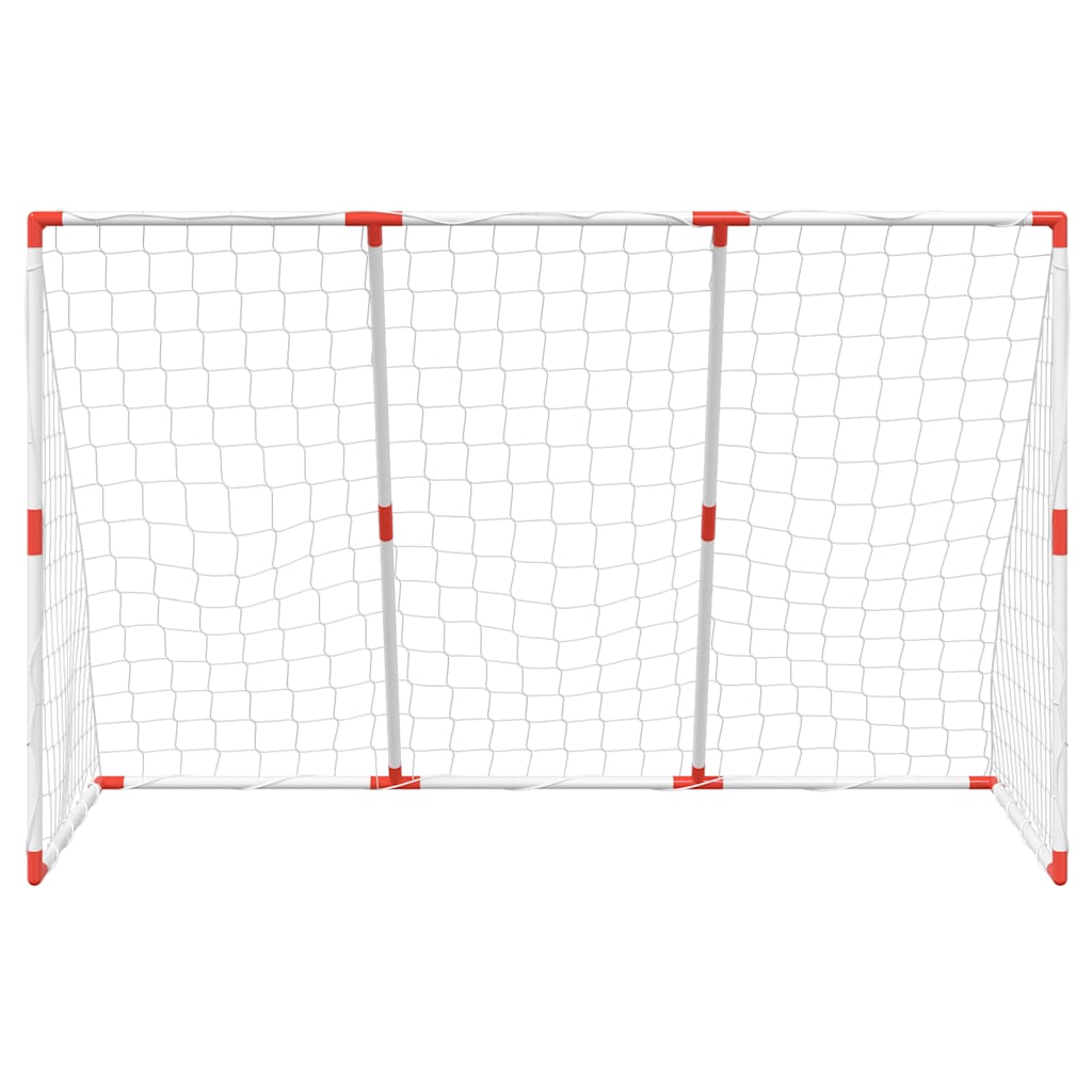 Porte Calcio Bambini con Palloni 2 in 1 Bianche 184x64x124 cm