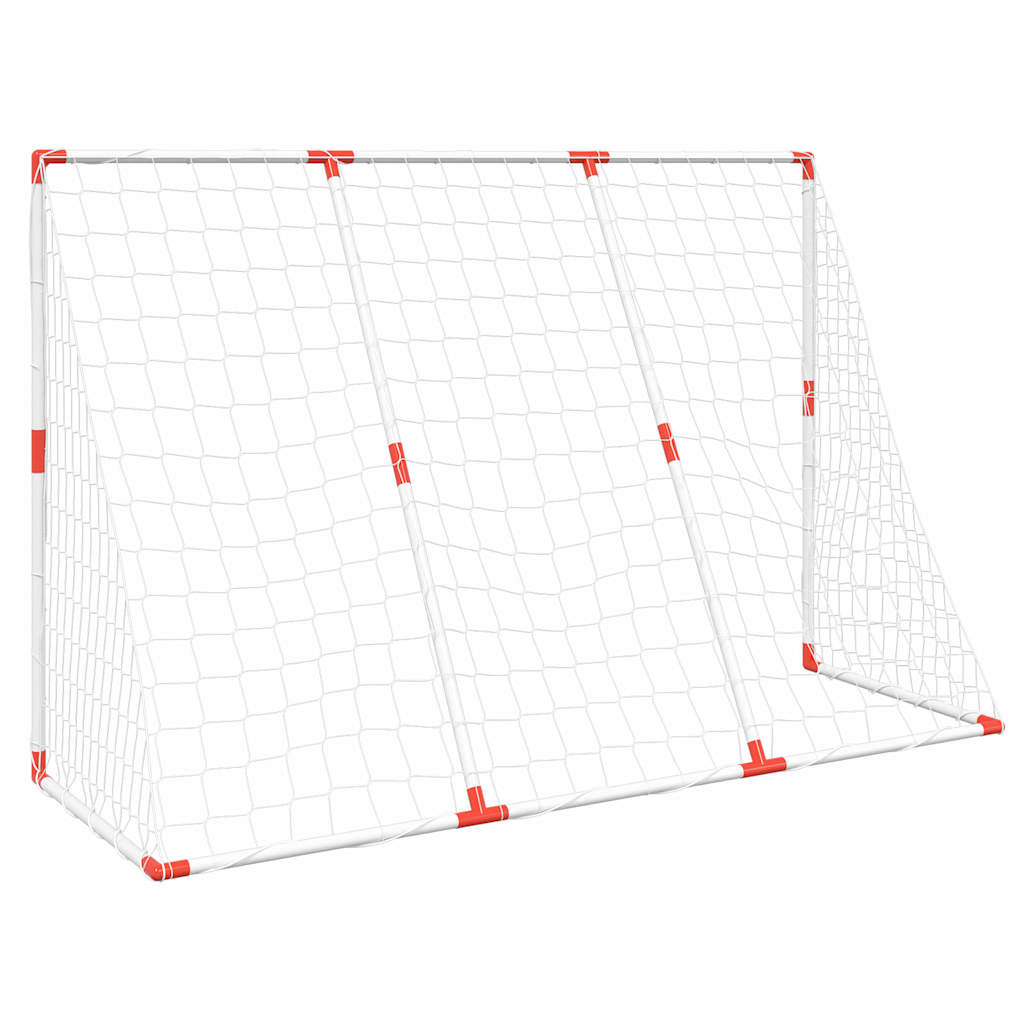 Porte Calcio Bambini con Palloni 2 in 1 Bianche 184x64x124 cm