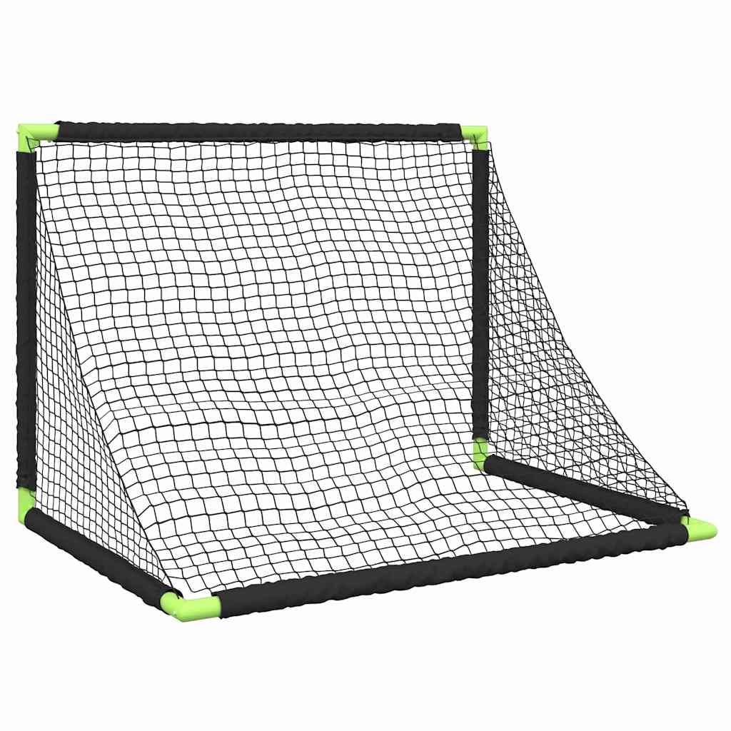Porta da Calcio per Bambini Pieghevole Nera 90x64x64 cm