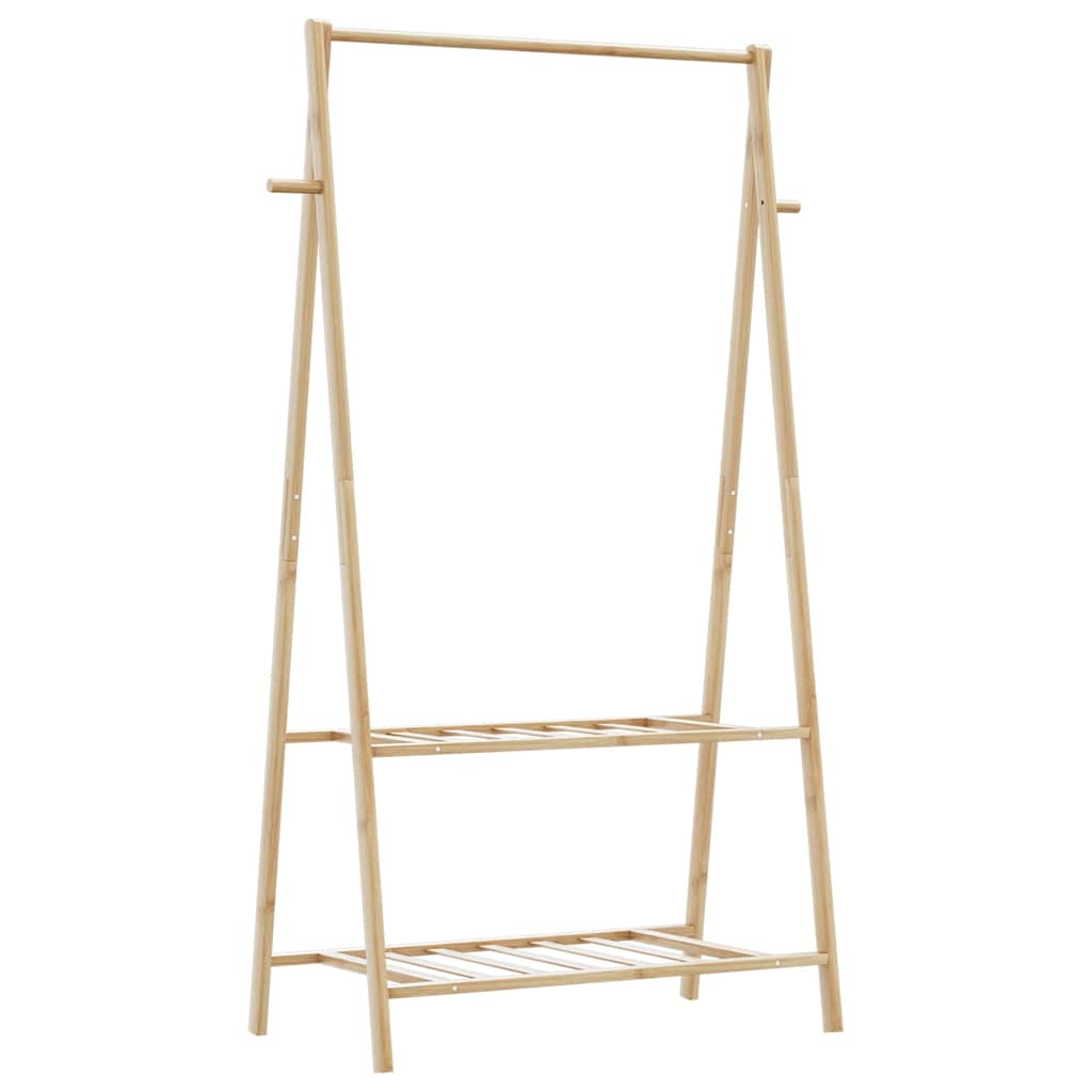 Appendiabiti con Ripiani 96x45,5x150,5 cm in Bambù