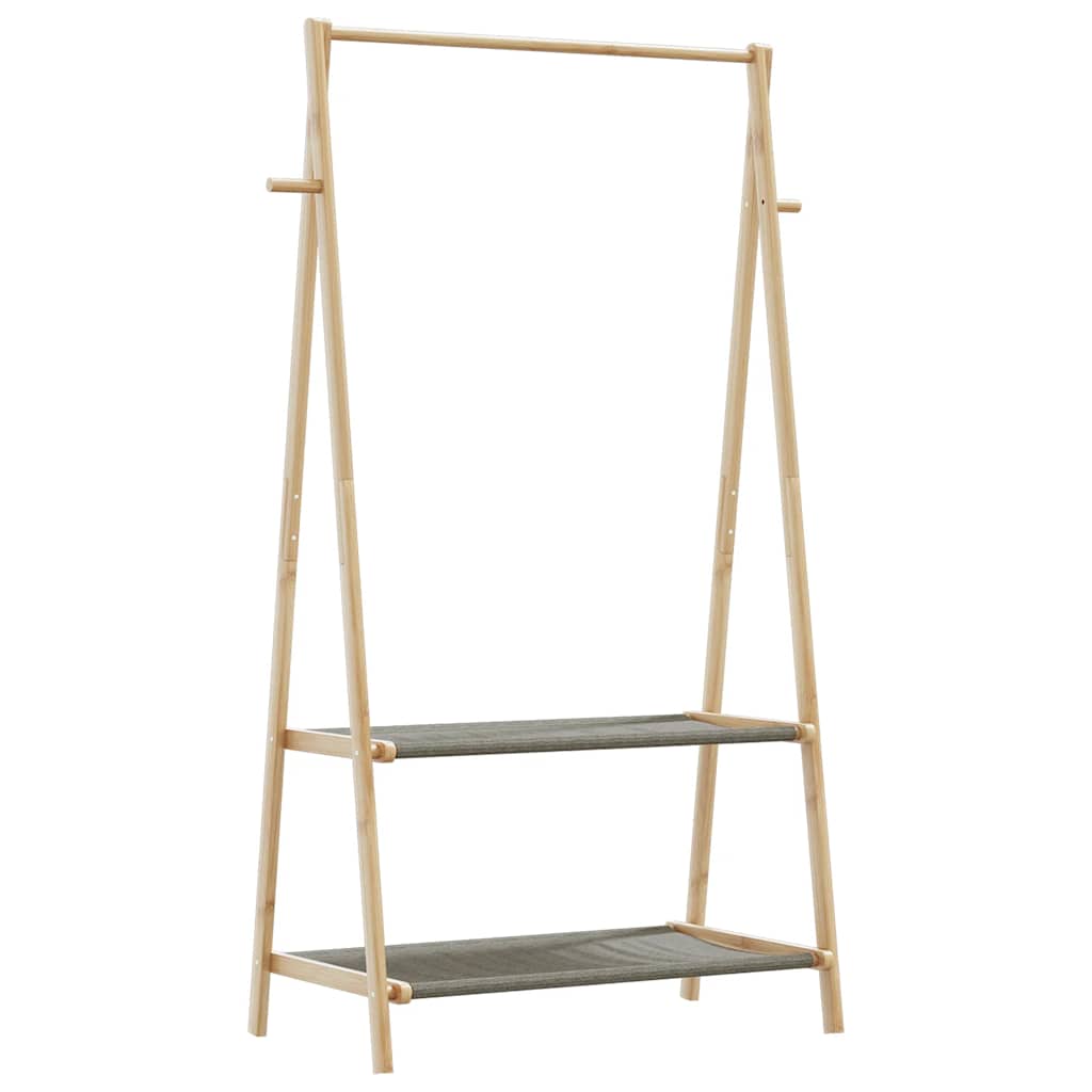 Appendiabiti con Ripiani 96x45,5x150,5 cm in Bambù