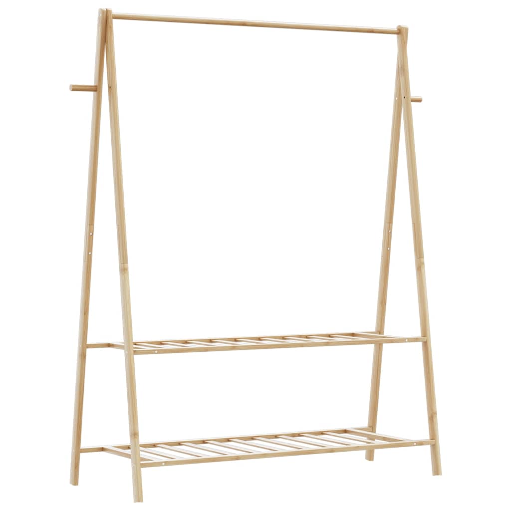 Appendiabiti con Ripiani 132x45,5x150,5 cm in Bambù