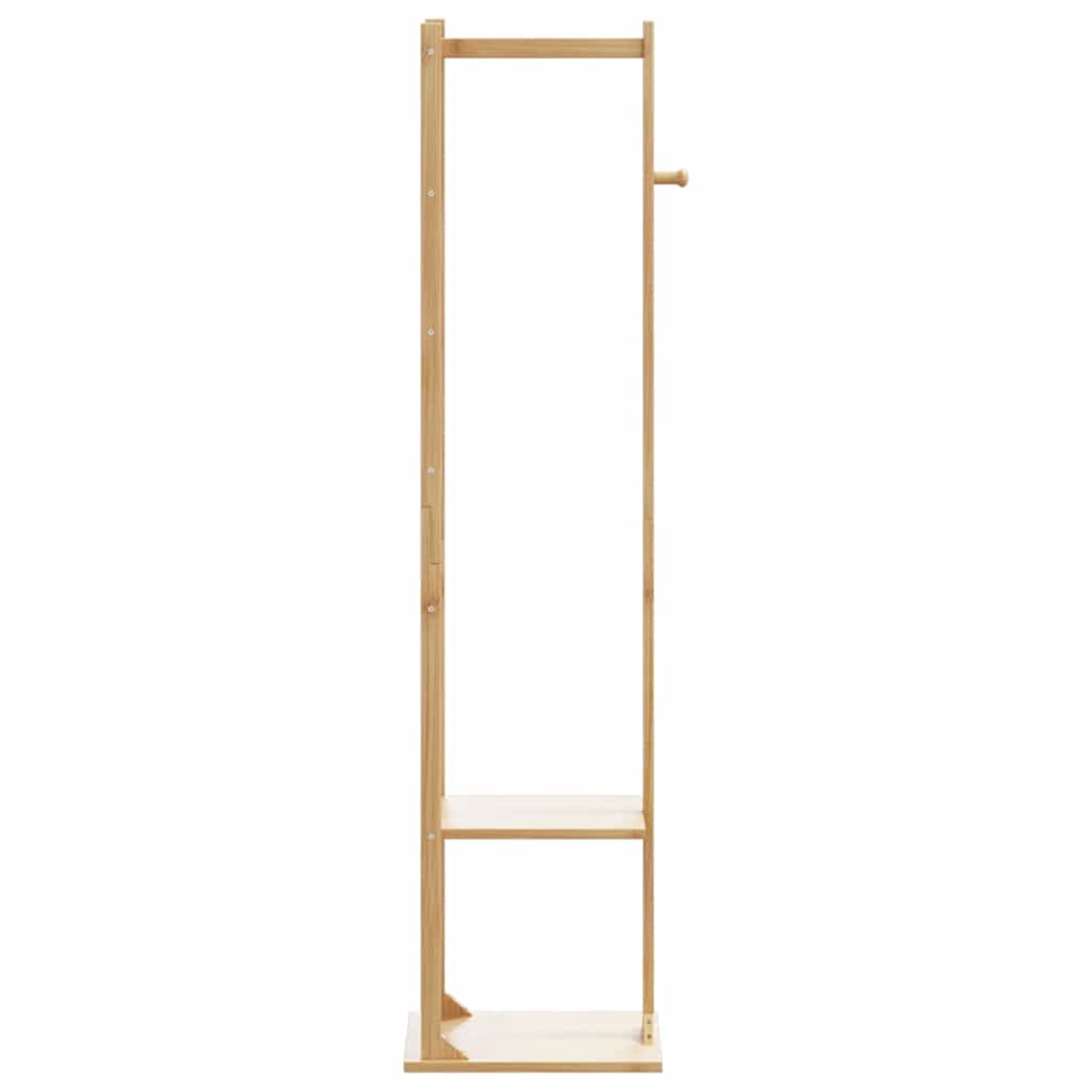 Appendiabiti con Ganci e Ripiani 38,5x30x156 cm in Bambù