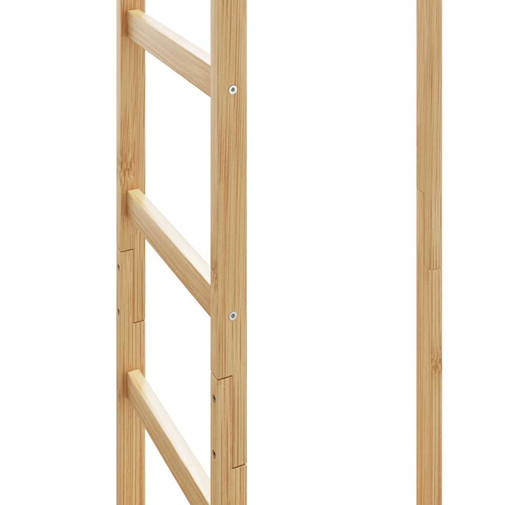 Appendiabiti con Ganci e Ripiani 38,5x30x156 cm in Bambù