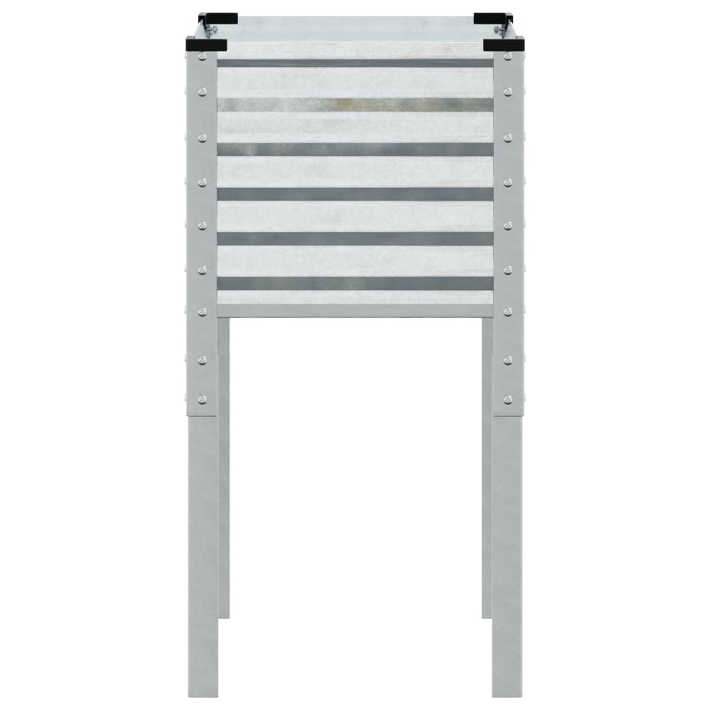 Fioriera da giardino 45x45x88 cm in acciaio zincato