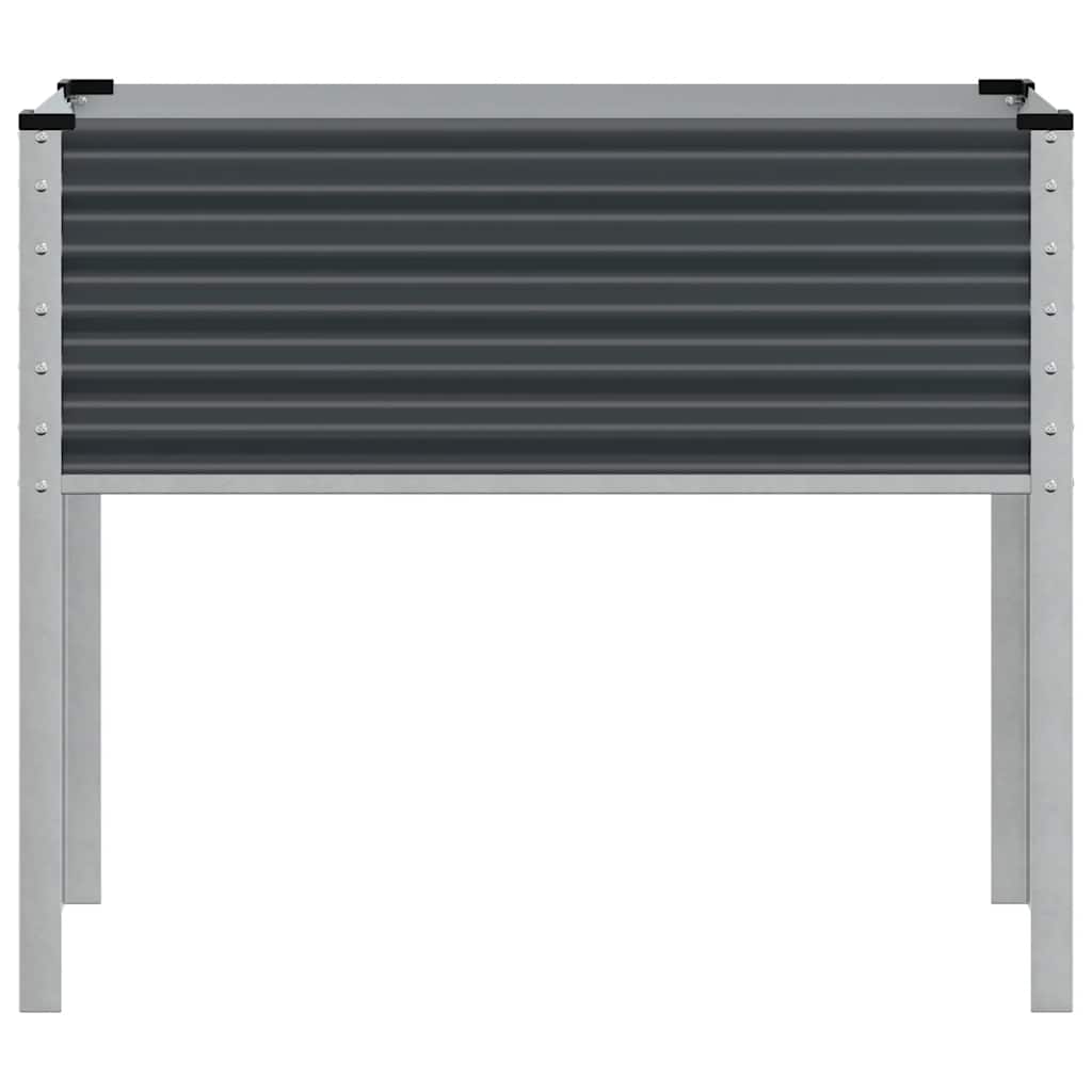 Fioriera da giardino antracite 100x45x90 cm in acciaio