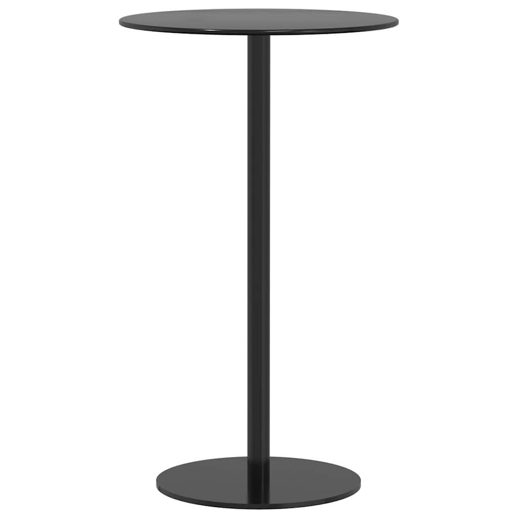 Tavolo da Giardino Rotondo Nero Ø60x105 cm in Acciaio