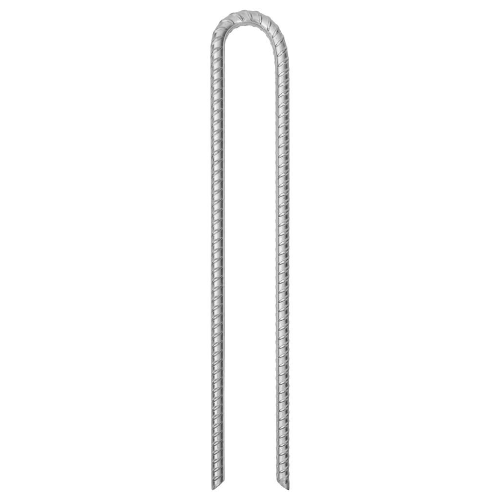 Picchetti Tenda 6pz a Forma di U 41,5 cm Ø13 mm Acciaio Zincato