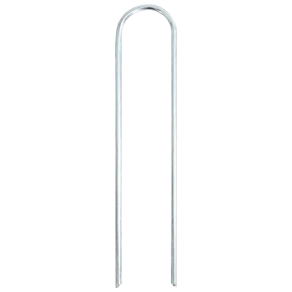 Picchetti da Terra a Forma di U 25 pz 20x3,5 cm Acciaio Zincato