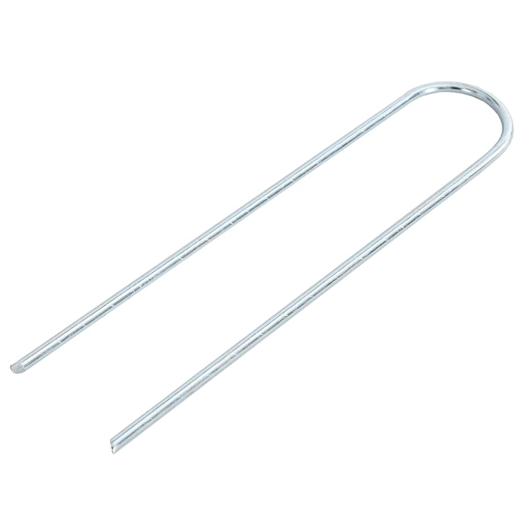 Picchetti da Terra a Forma di U 25 pz 20x3,5 cm Acciaio Zincato