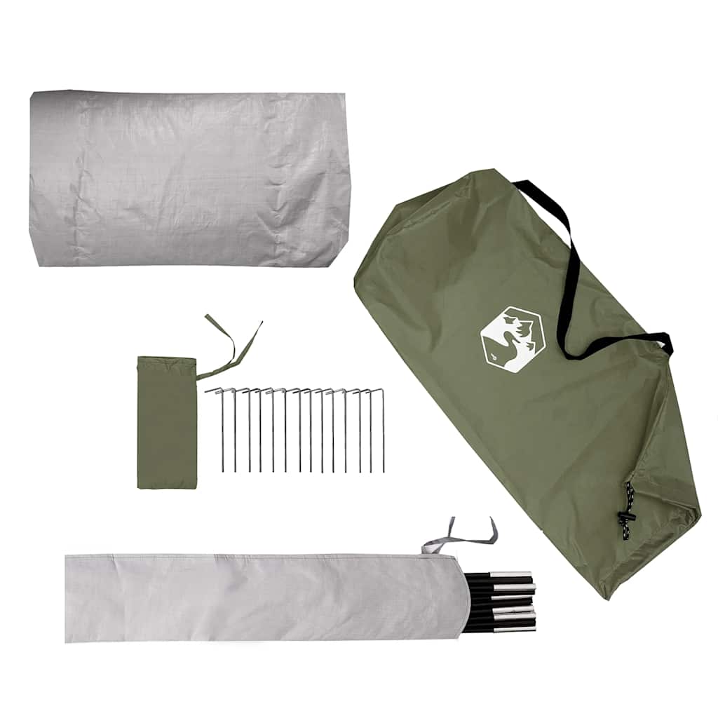 Tenda da Pesca per 5 Persone Verde Oliva Impermeabile