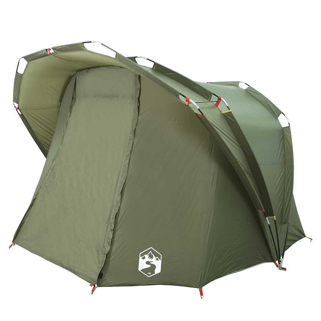 Tenda da Pesca per 4 Persone Verde Oliva Impermeabile
