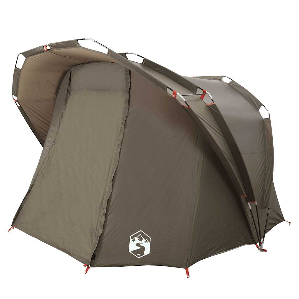 Tenda da Pesca per 4 Persone Marrone Impermeabile