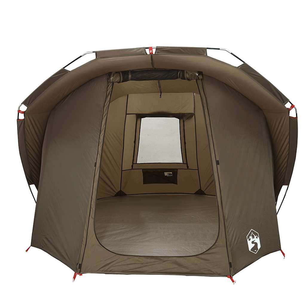 Tenda da Pesca per 4 Persone Marrone Impermeabile
