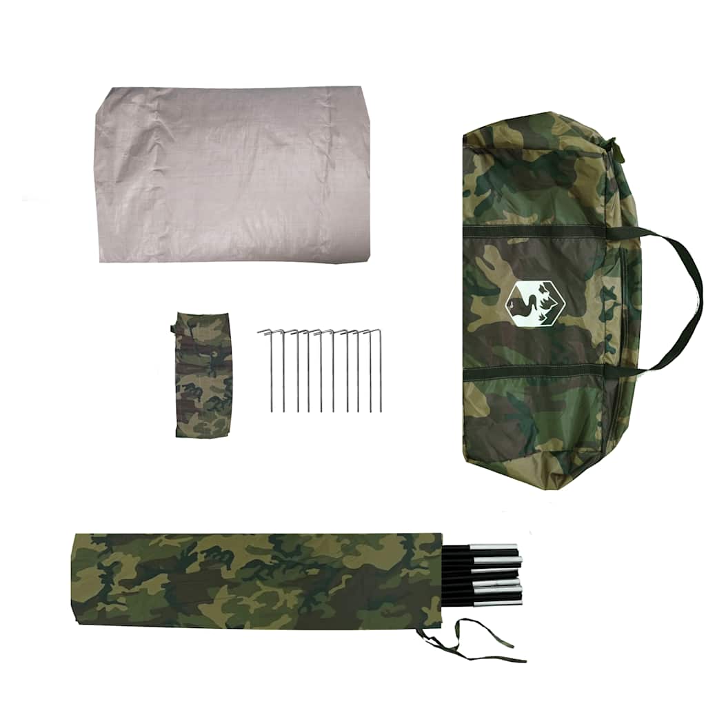 Tenda da Pesca per 4 Persone Mimetica Impermeabile