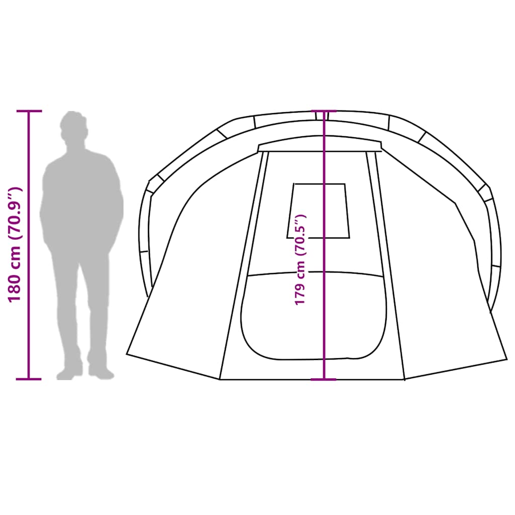 Tenda da Pesca per 4 Persone Mimetica Impermeabile