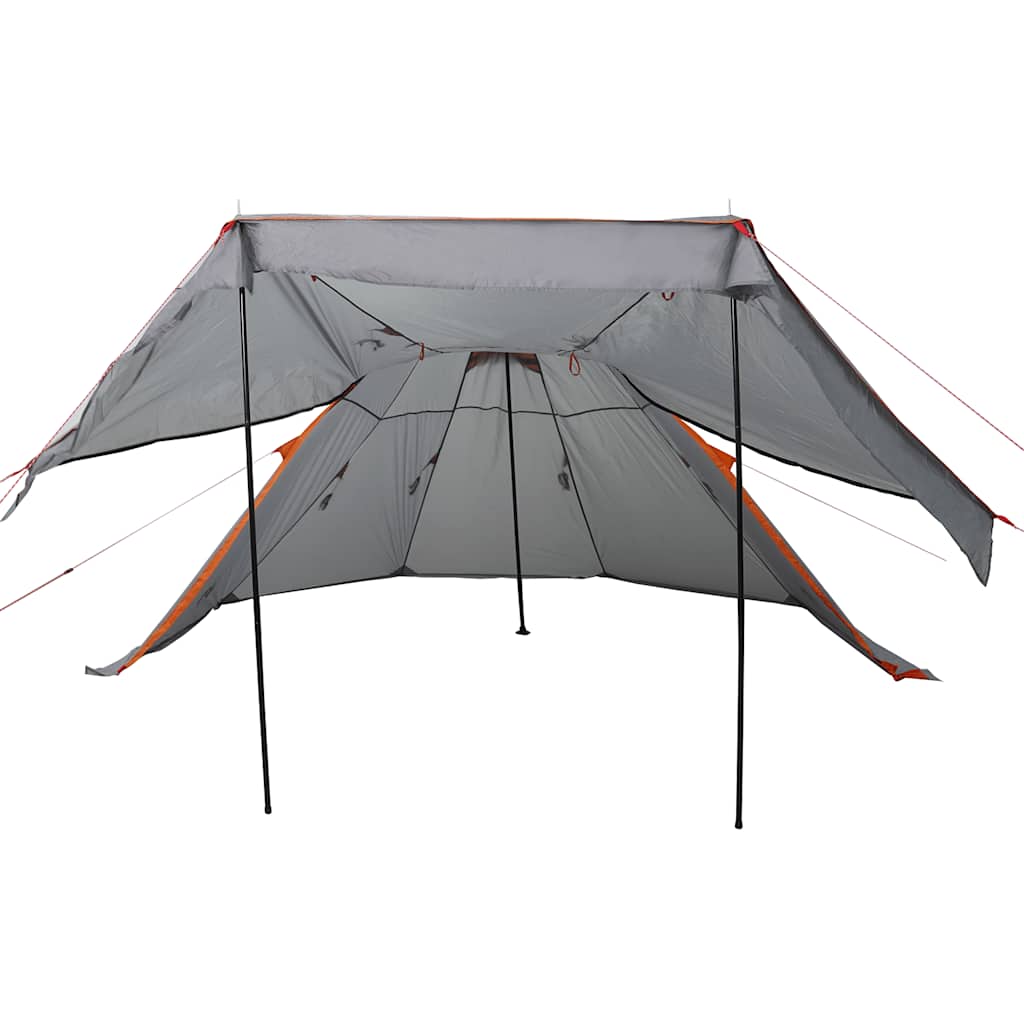 Tenda da Campeggio Tipi per 5 Persone Grigia Impermeabile