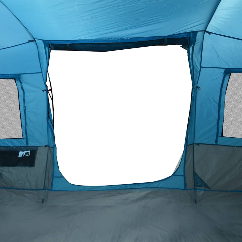 Tenda da Campeggio a Tunnel per 4 Persone Blu Impermeabile