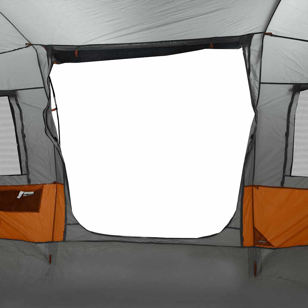Tenda da Campeggio a Tunnel per 4 Persone Grigio e Arancione