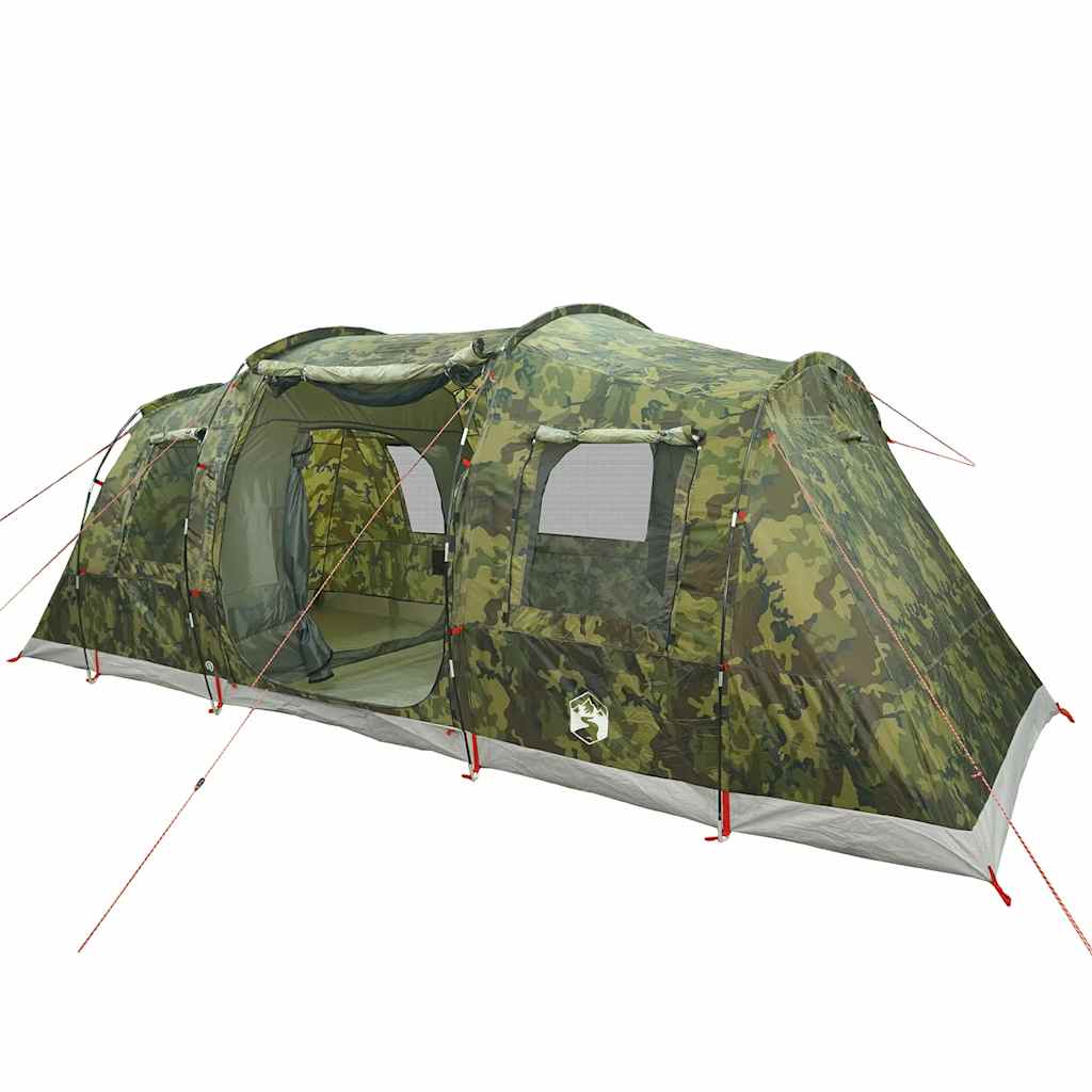 Tenda da Campeggio a Tunnel per 4 Persone Mimetico Impermeabile