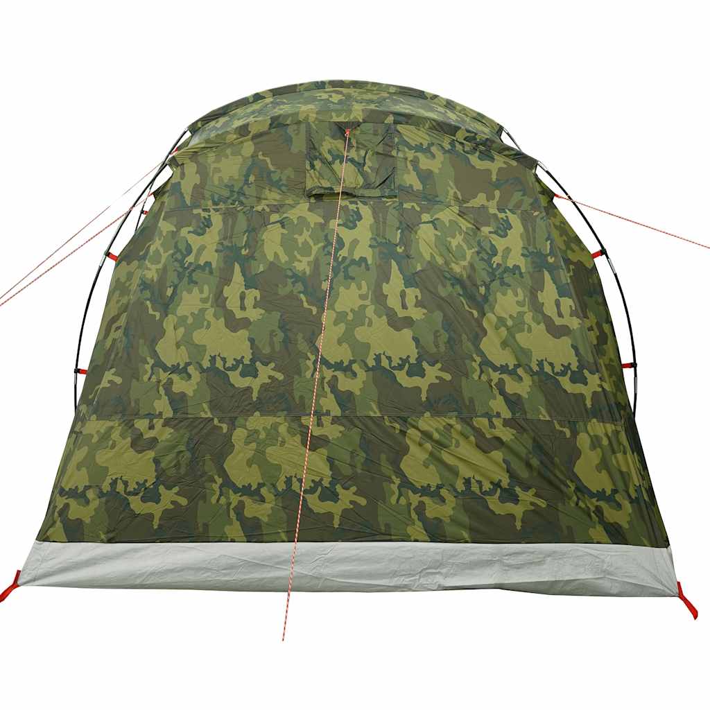 Tenda da Campeggio a Tunnel per 4 Persone Mimetico Impermeabile