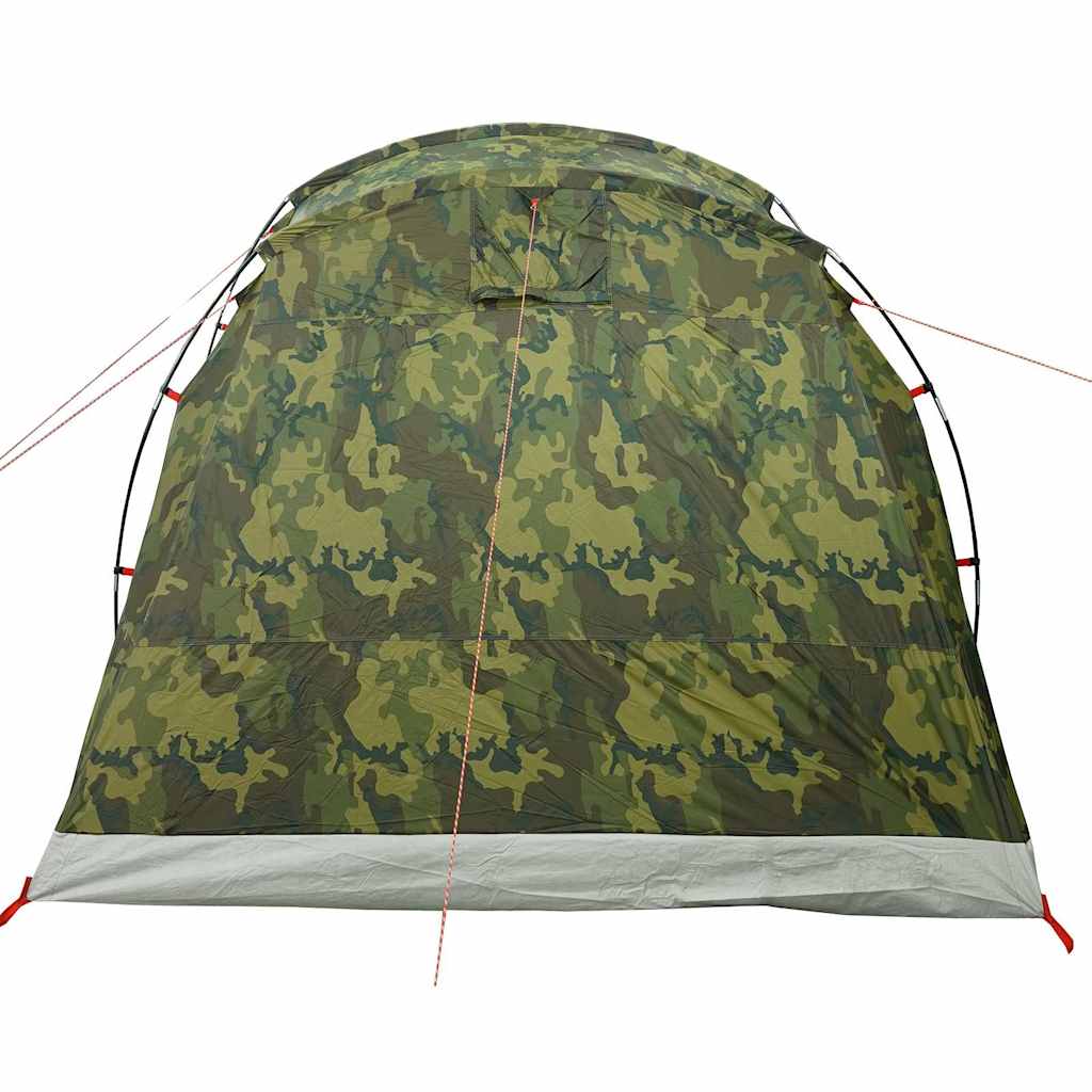 Tenda Familiare a Tunnel per 6 Persone Mimetica Impermeabile