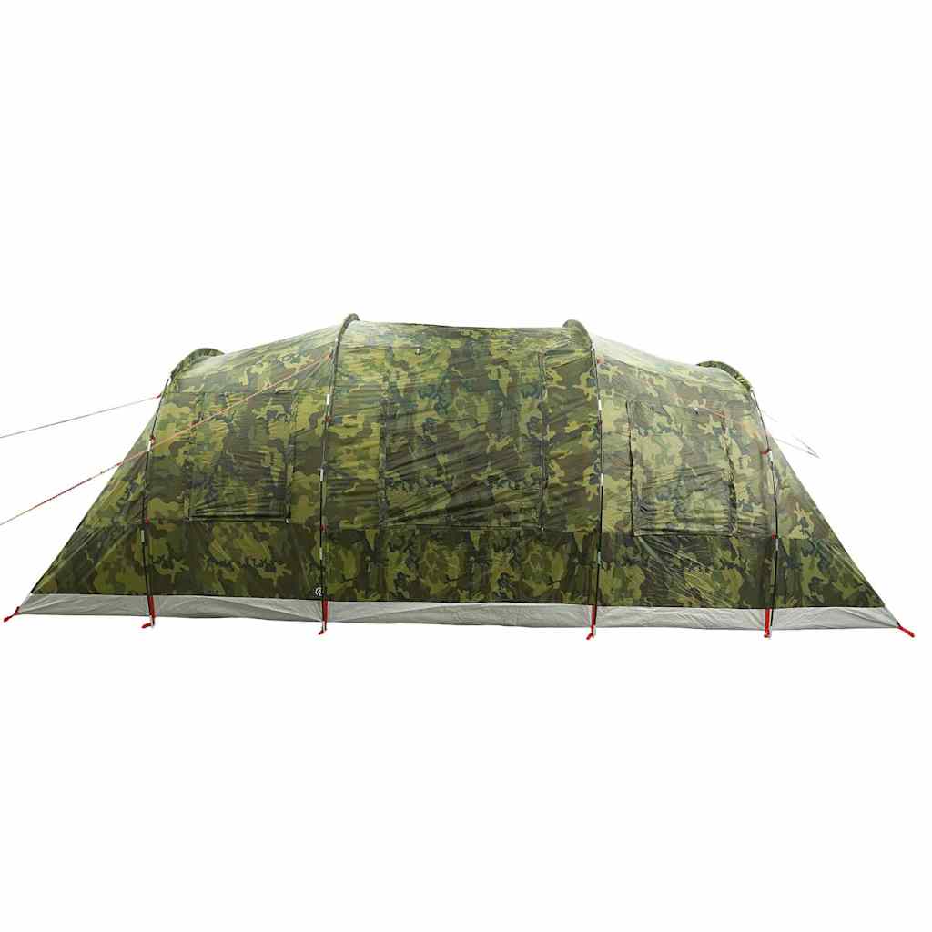 Tenda Familiare a Tunnel per 6 Persone Mimetica Impermeabile