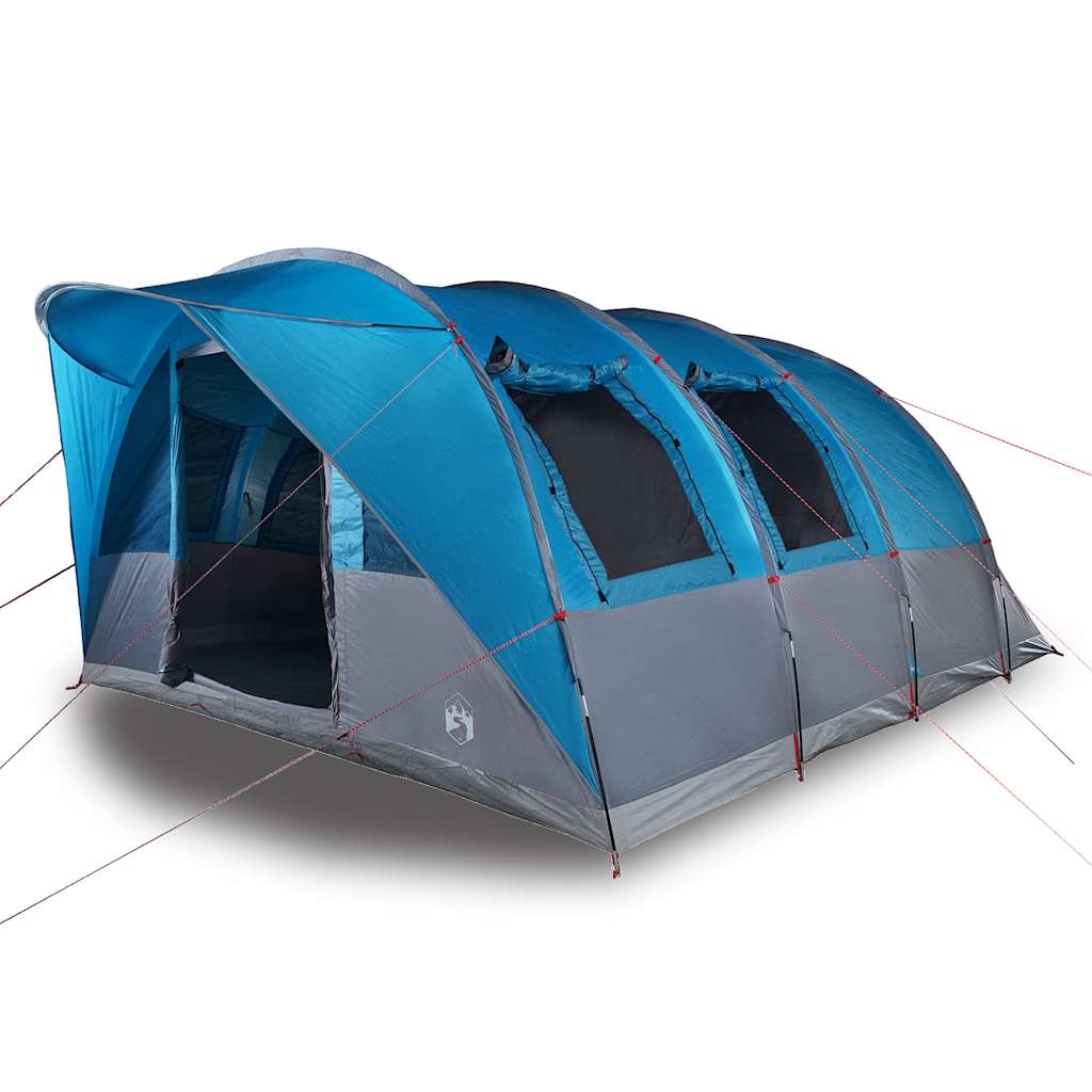 Tenda da Campeggio a Tunnel per 5 Persone Blu Impermeabile