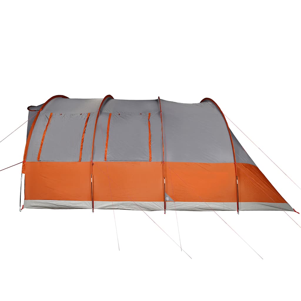 Tenda da Campeggio a Tunnel per 5 Persone Grigio e Arancione
