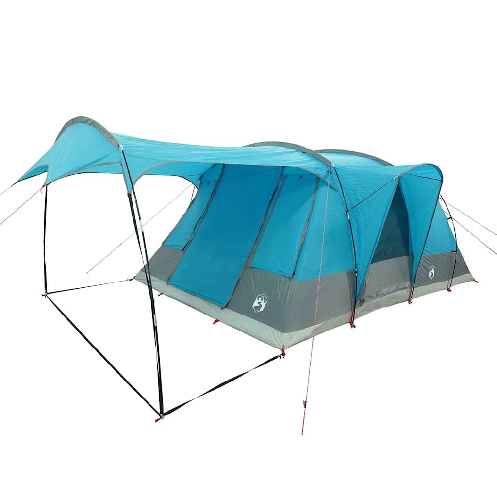 Tenda da Campeggio a Tunnel per 5 Persone Blu Impermeabile