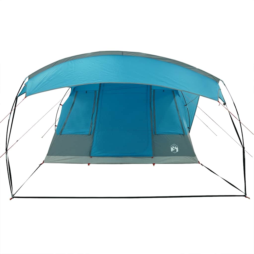 Tenda da Campeggio a Tunnel per 5 Persone Blu Impermeabile