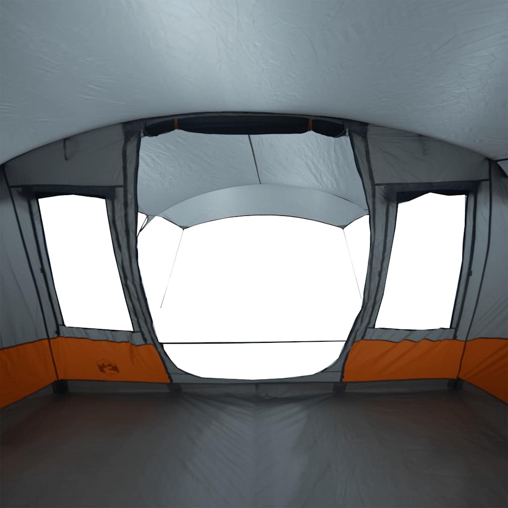 Tenda da Campeggio a Tunnel per 5 Persone Grigio e Arancione