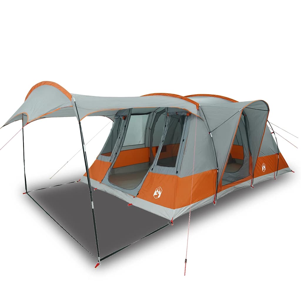 Tenda da Campeggio a Tunnel per 5 Persone Grigio e Arancione
