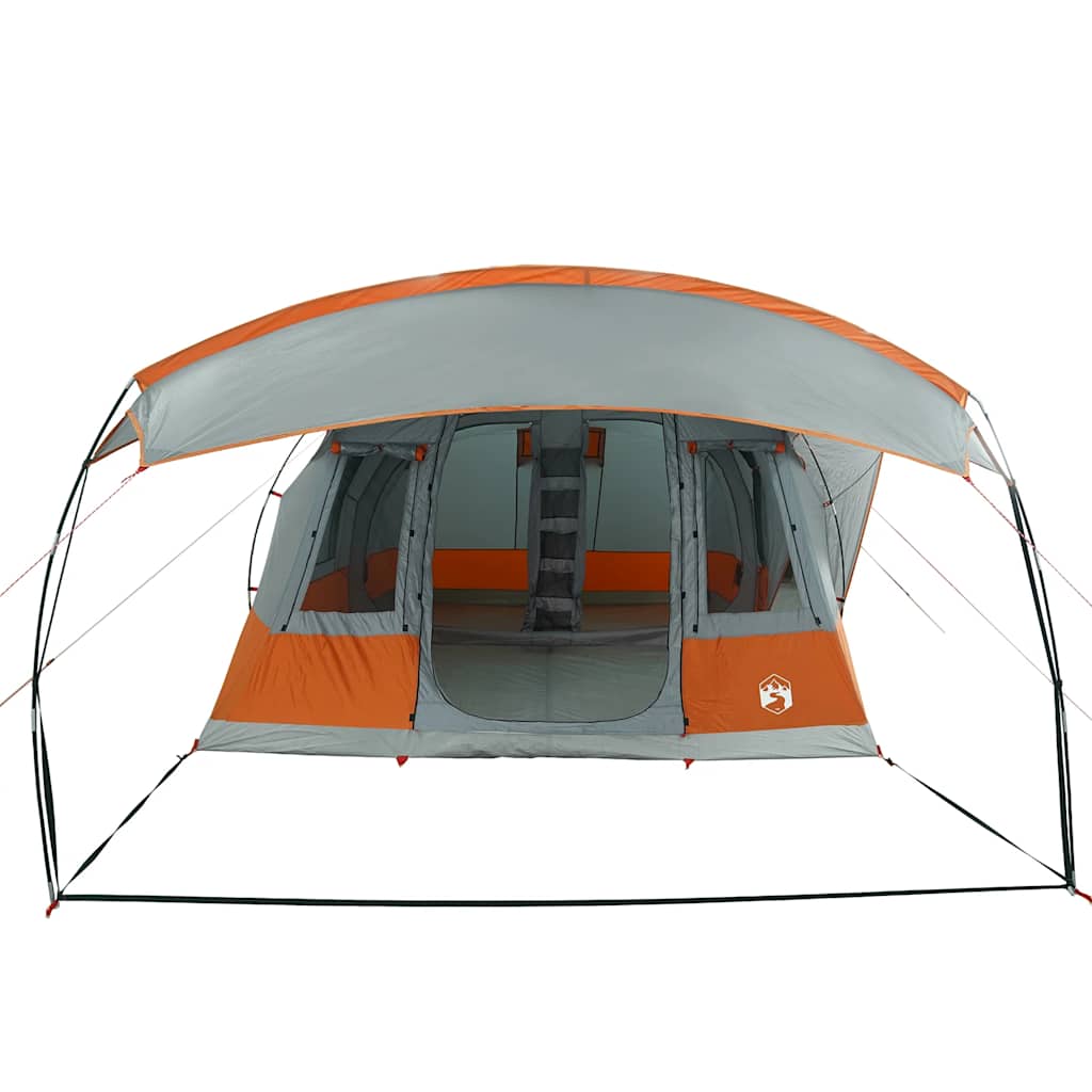 Tenda da Campeggio a Tunnel per 5 Persone Grigio e Arancione