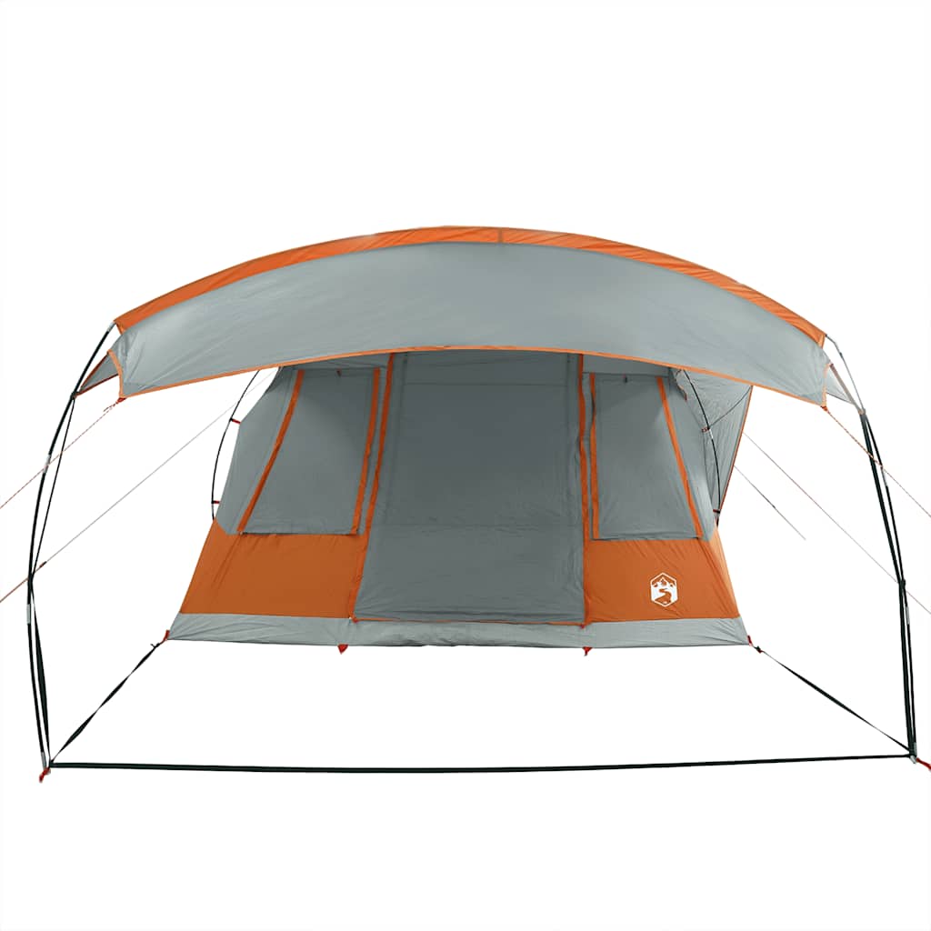 Tenda da Campeggio a Tunnel per 5 Persone Grigio e Arancione