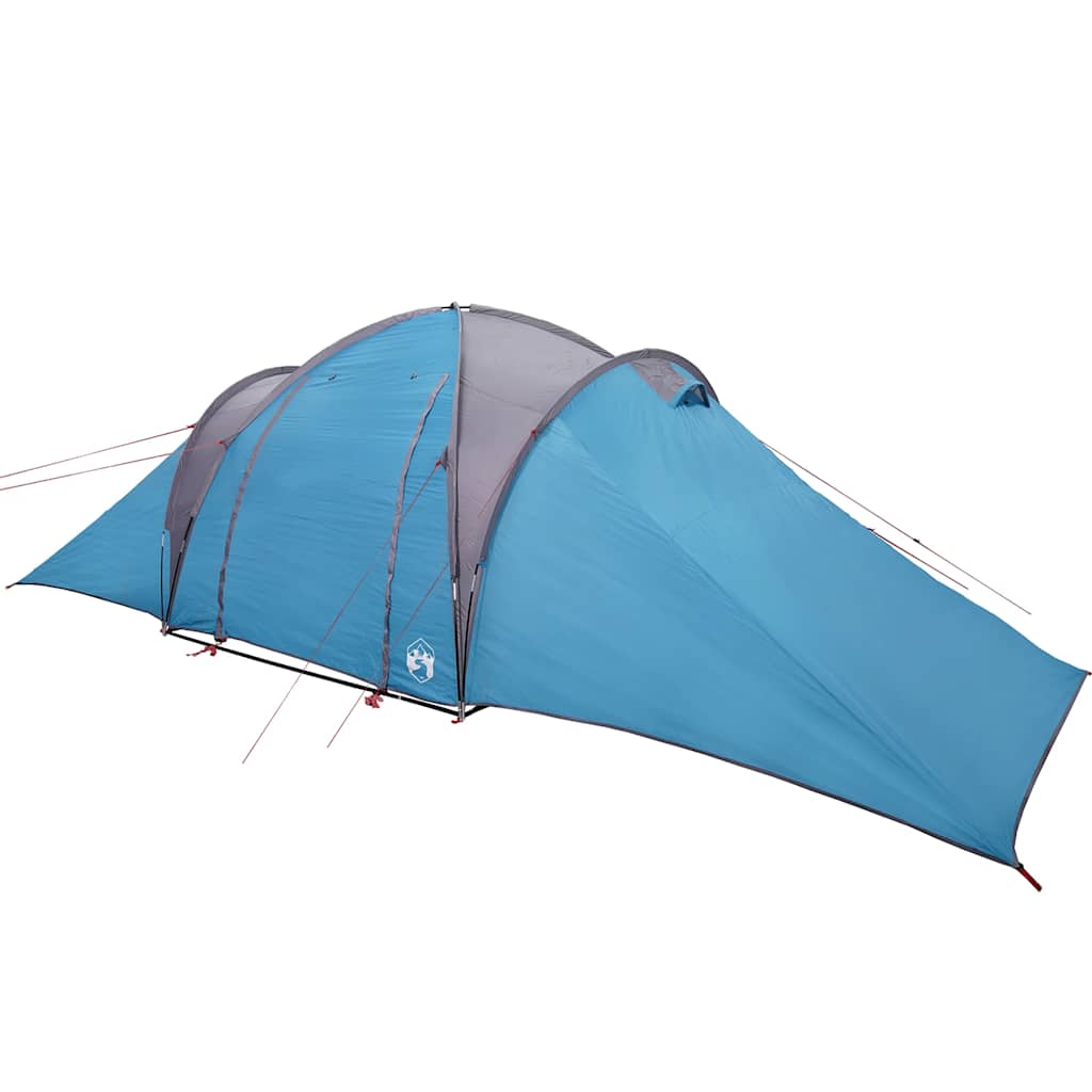 Tenda da Campeggio a Cupola per 4 Persone Blu Impermeabile