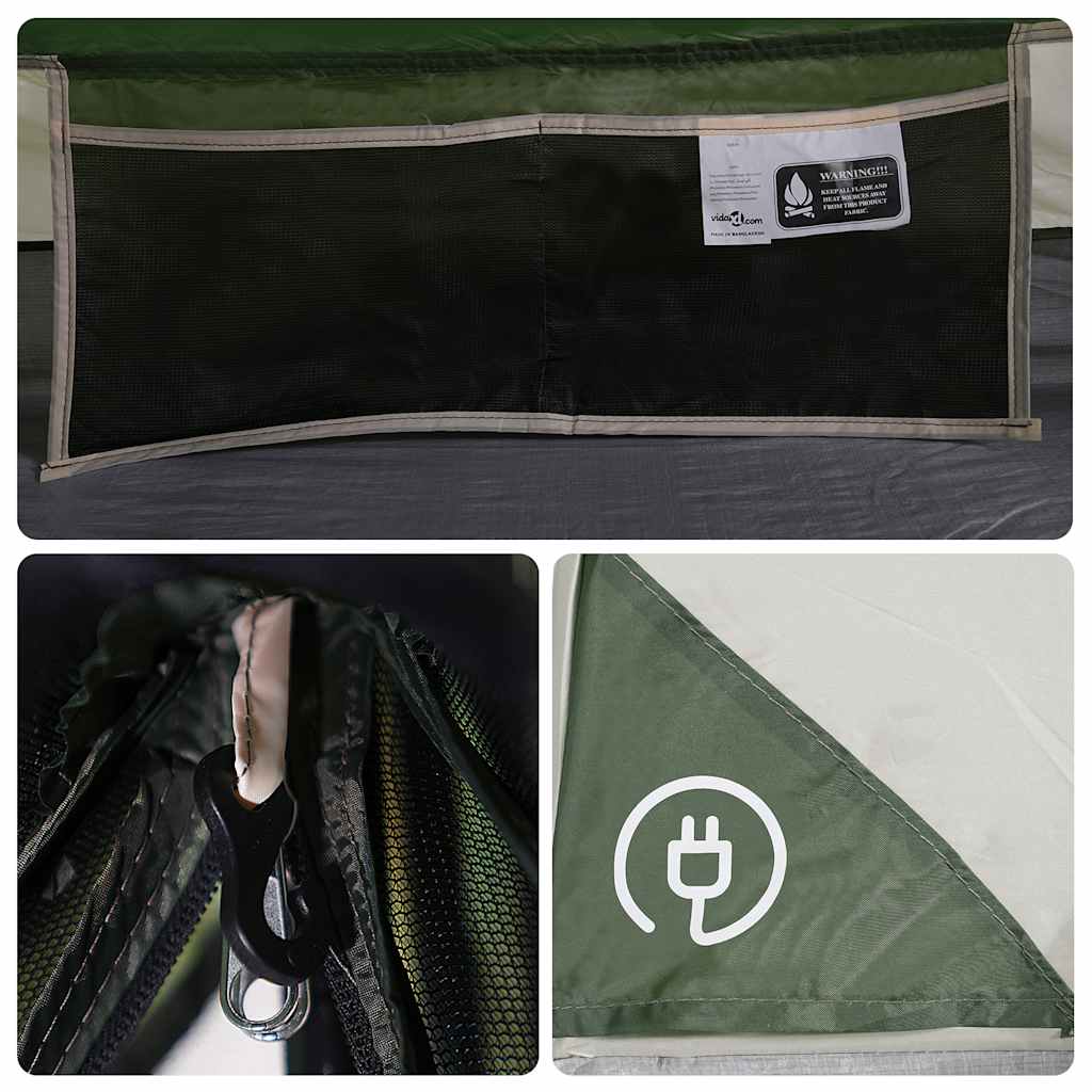 Tenda da Campeggio per 2 Persone Verde Impermeabile