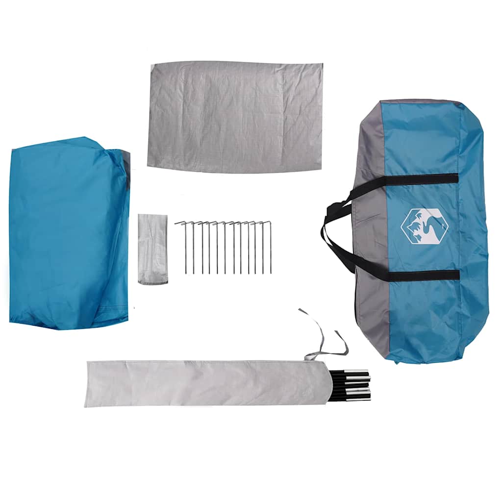 Tenda da Campeggio per 2 Persone Blu Impermeabile
