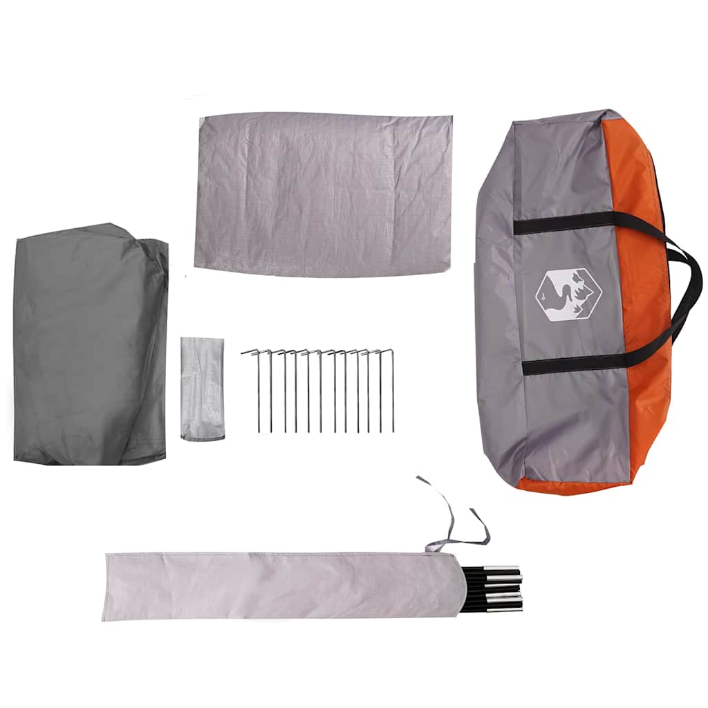 Tenda da Campeggio 2 Persone Grigio Impermeabile