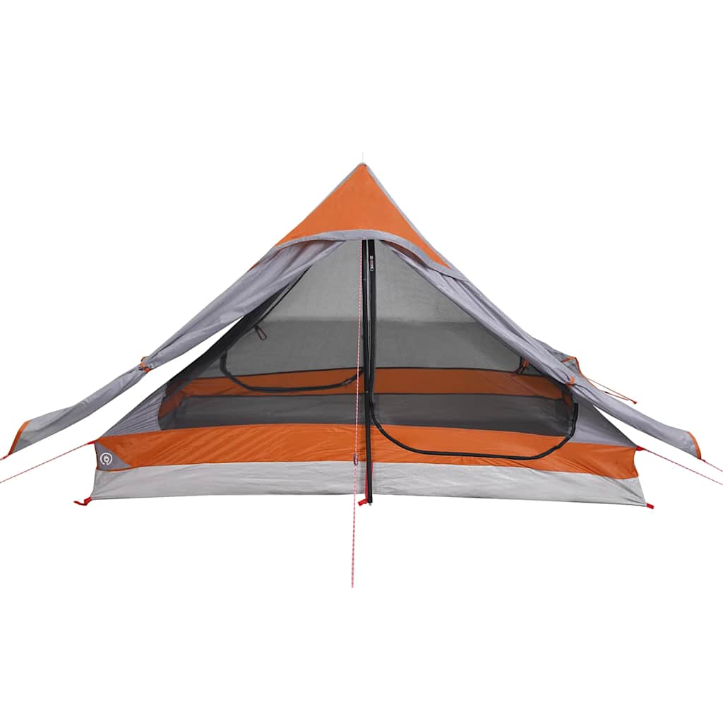 Tenda da Campeggio 2 Persone Grigio Impermeabile
